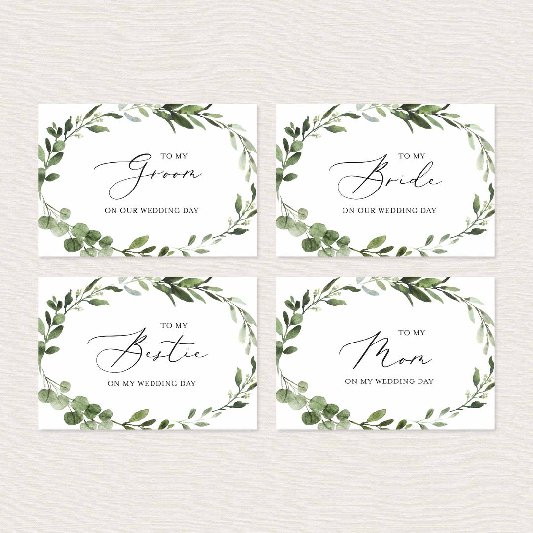 Foliage Wedding Day Card Printable