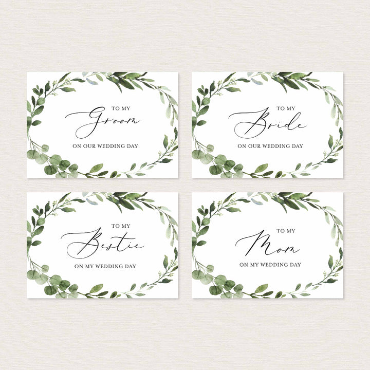 Foliage Wedding Day Card Printable