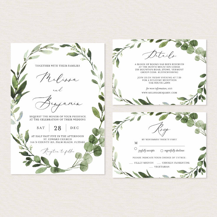 Foliage Wedding Suite Printable