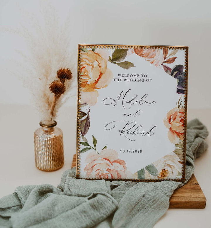 Autumn Garden Wedding Welcome Sign Printable