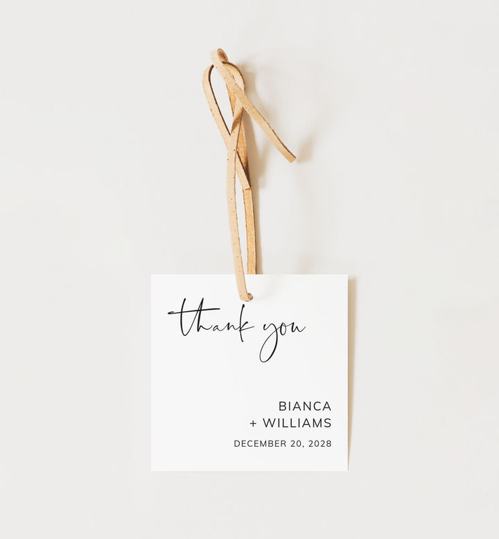 Modern Minimal Wedding Favour Tag Printable