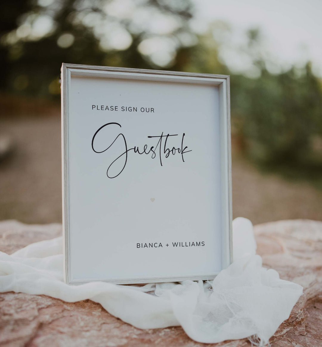 Modern Minimal Wedding Guestbook Sign Printable