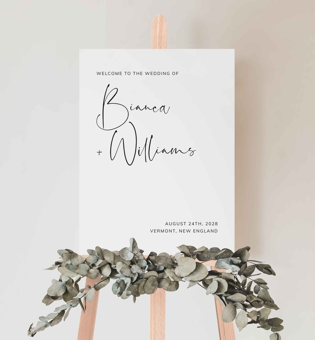 Modern Minimal Wedding Welcome Sign Printable