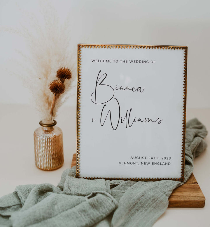 Modern Minimal Wedding Welcome Sign Printable
