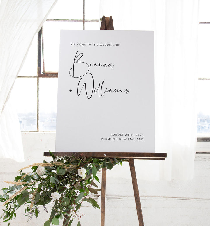 Modern Minimal Wedding Welcome Sign Printable
