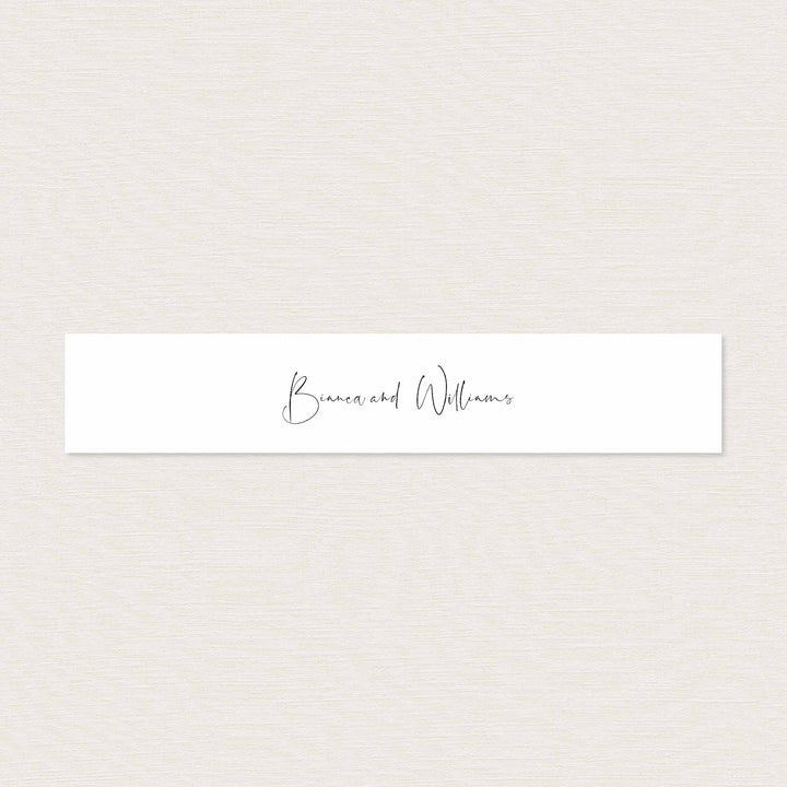 Modern Minimal Wedding Belly Band Printable