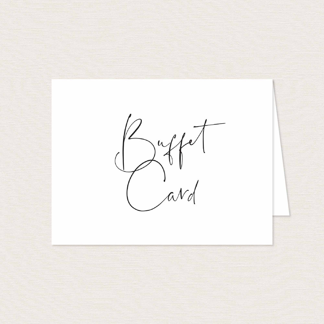 Modern Minimal Wedding Buffet Card Printable