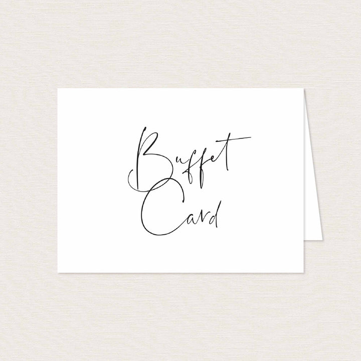Modern Minimal Wedding Buffet Card Printable