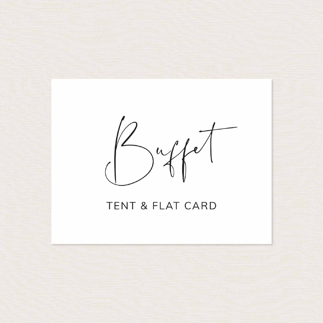 Modern Minimal Wedding Buffet Card Printable
