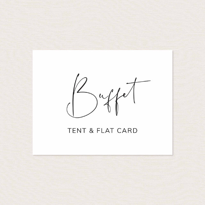 Modern Minimal Wedding Buffet Card Printable