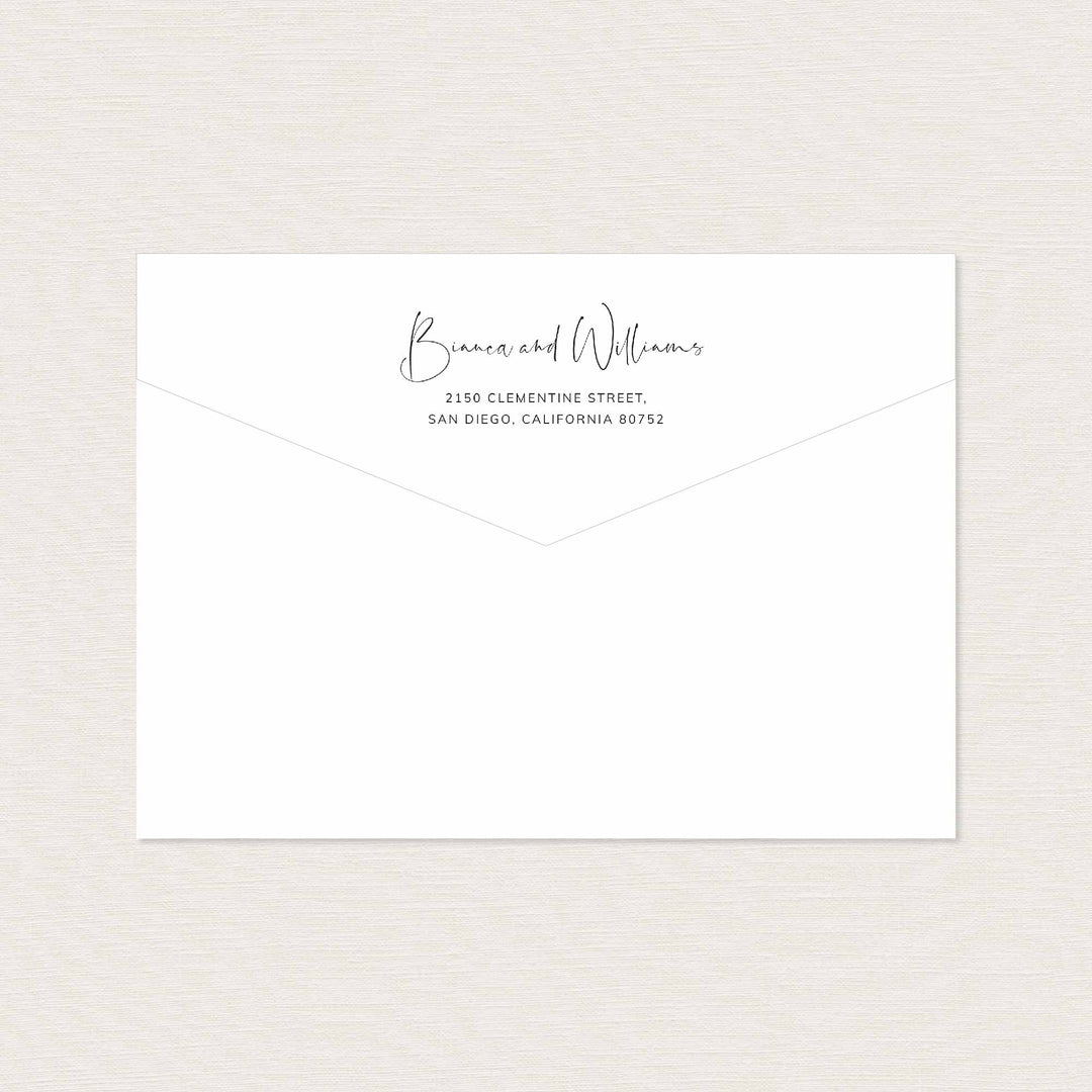 Modern Minimal Wedding Envelope Addressing Printable