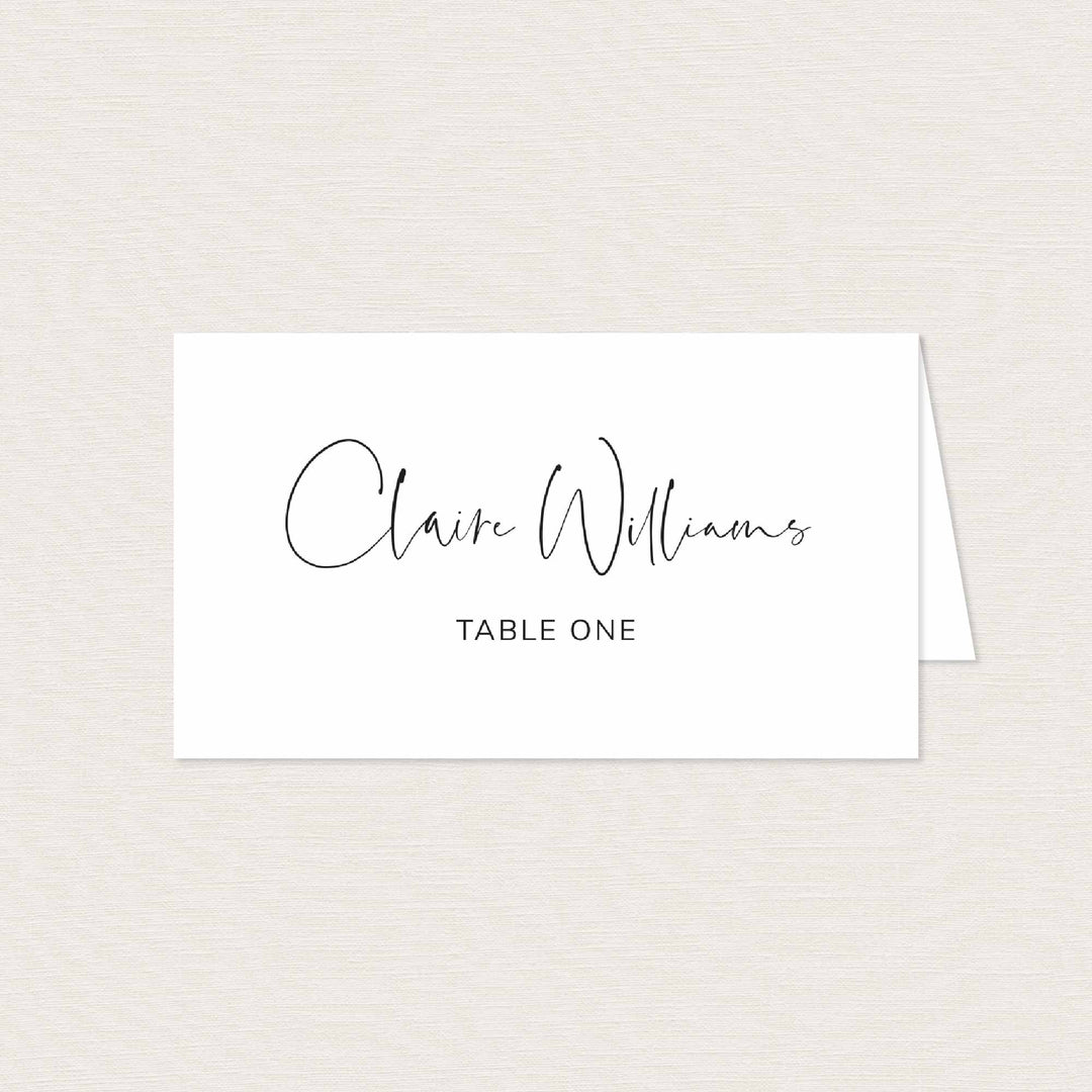 Modern Minimal Wedding Place Card Printable