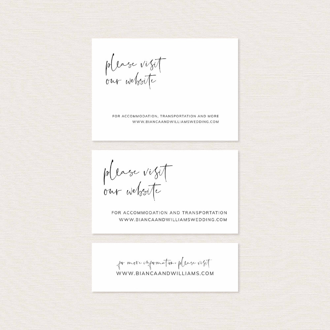 Modern Minimal Wedding Website Card Printable