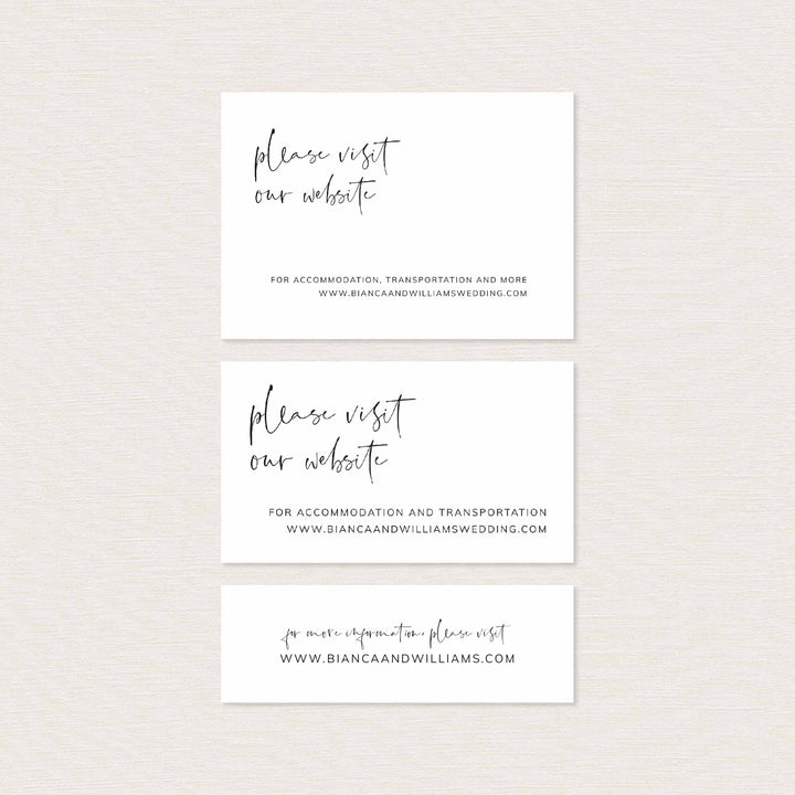 Modern Minimal Wedding Website Card Printable