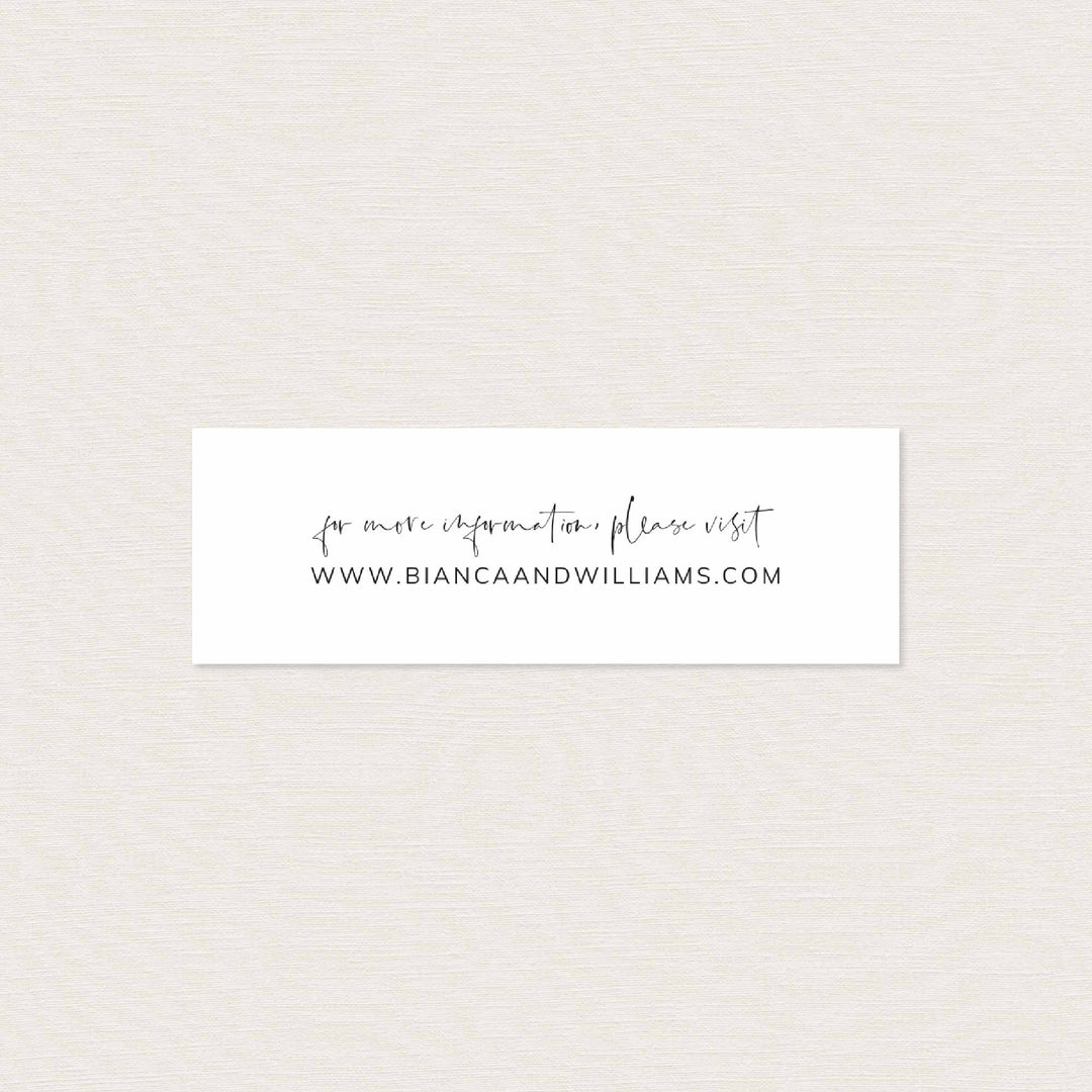 Modern Minimal Wedding Website Card Printable