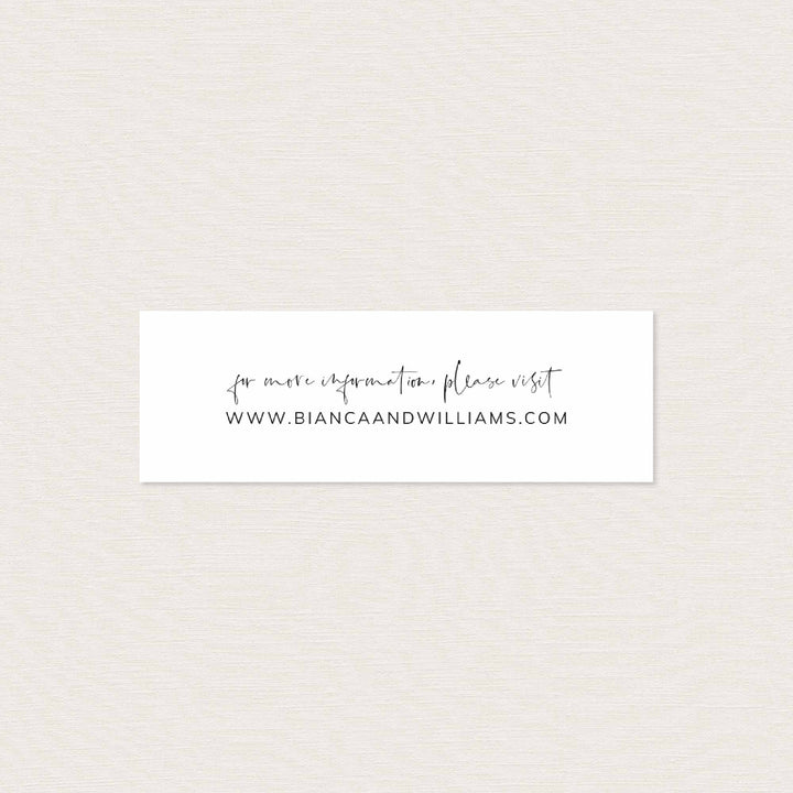 Modern Minimal Wedding Website Card Printable