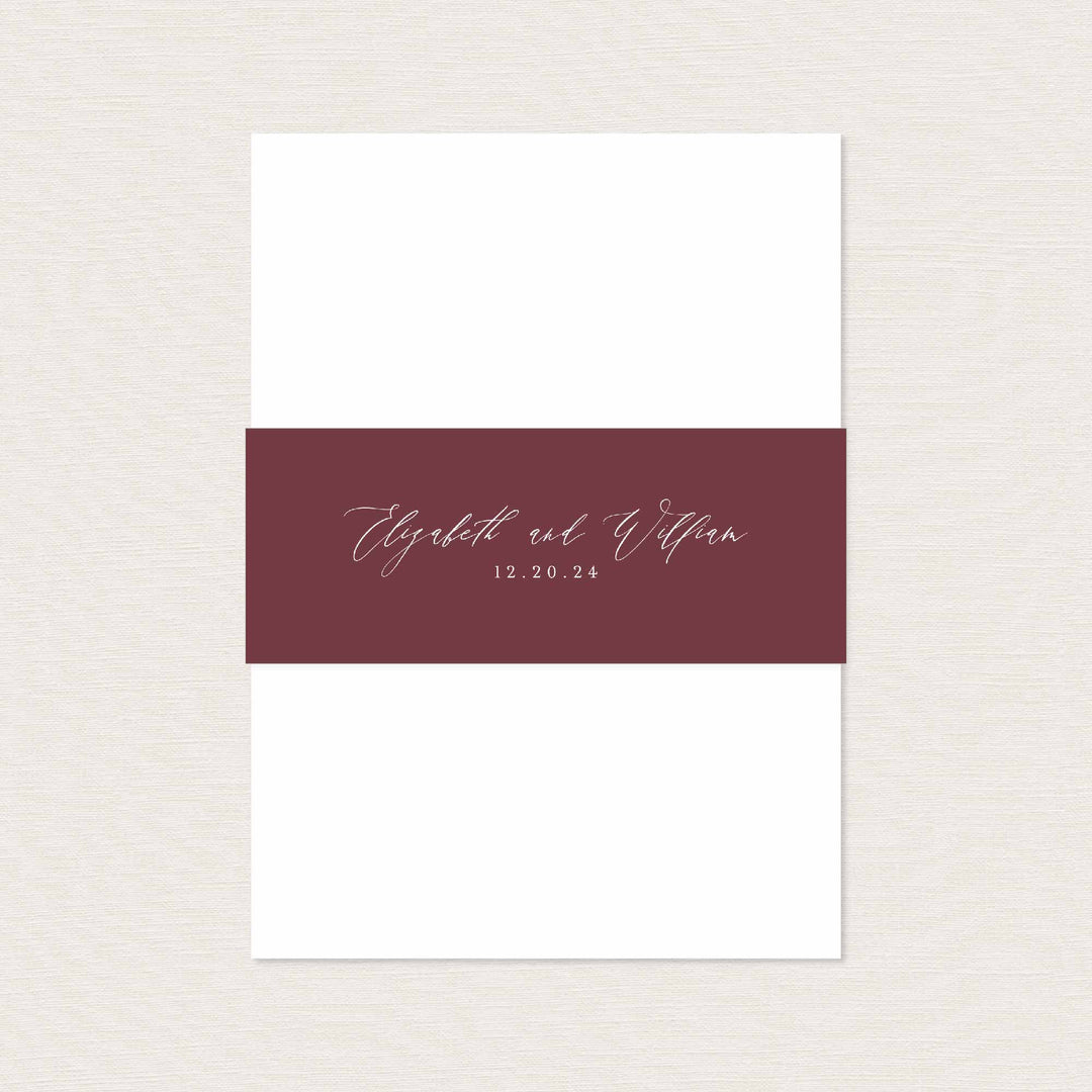 Romance Blush Wedding Belly Band Printable