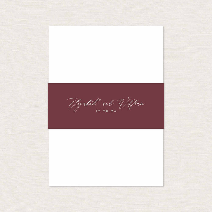 Romance Blush Wedding Belly Band Printable