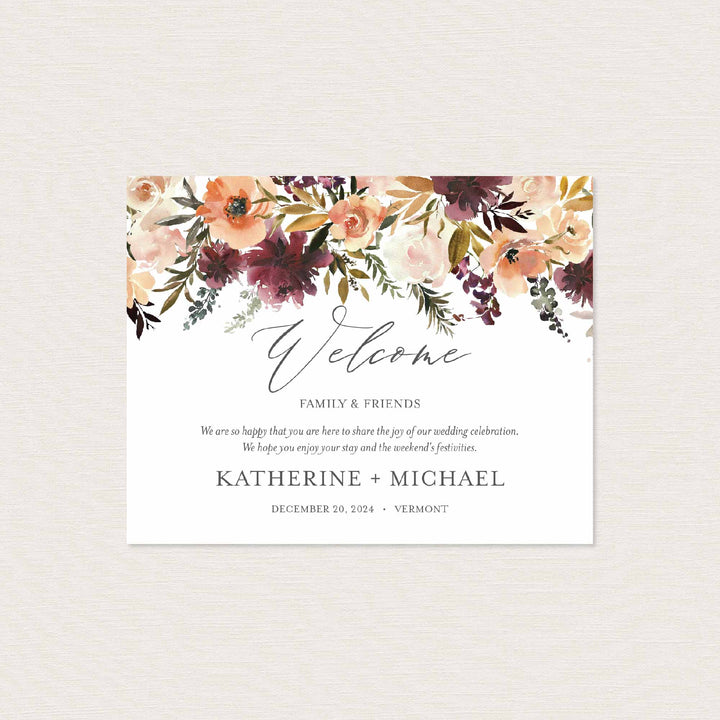 Romance Blush Wedding Welcome Bag Label Printable