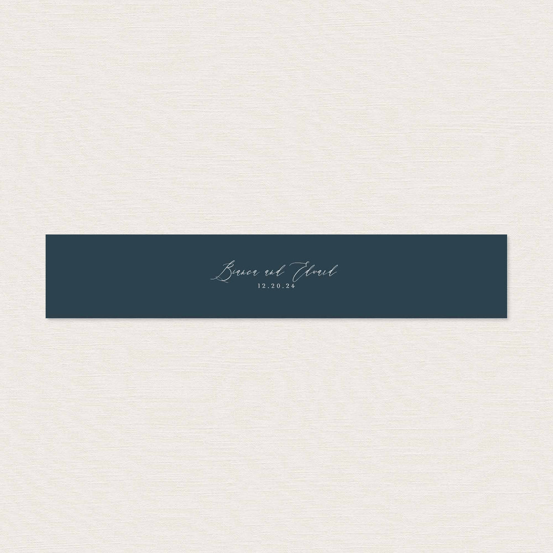 Burgundy Navy Wedding Belly Band Printable