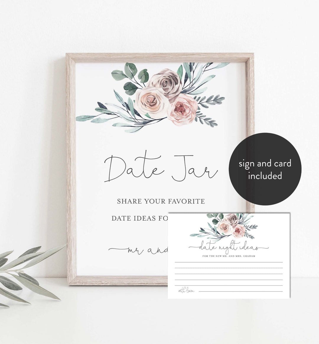 Boho Rose Wedding Date Night Ideas Printable