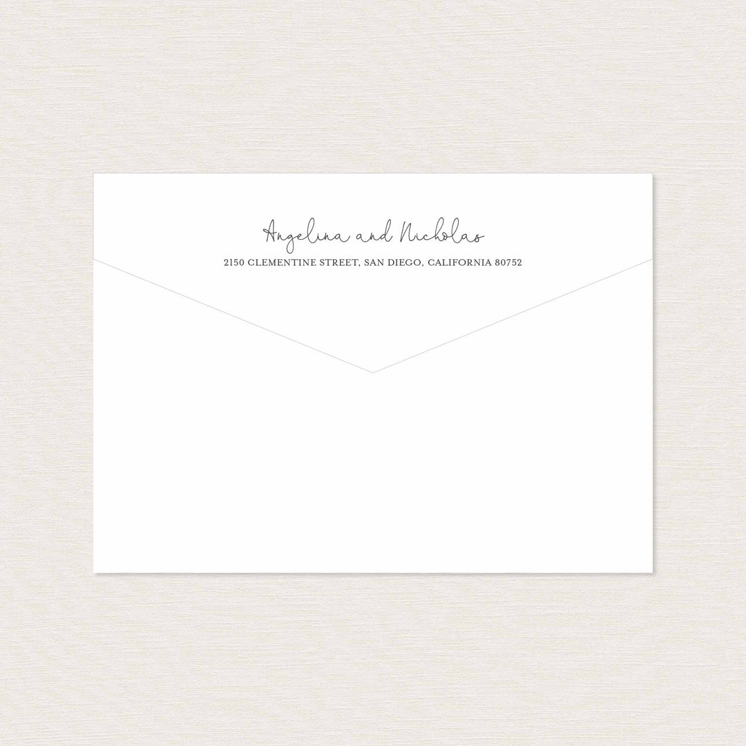 Boho Rose Wedding Envelope Addressing Printable