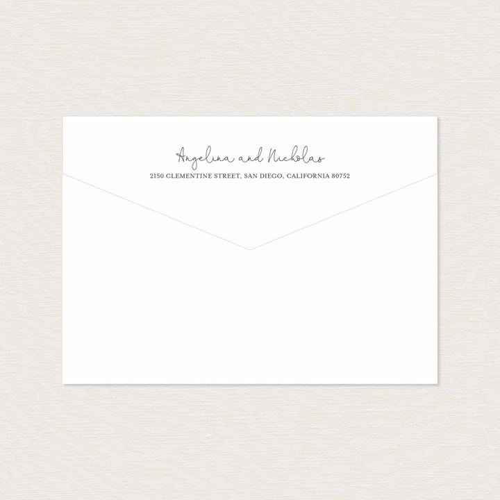 Boho Rose Wedding Envelope Addressing Printable