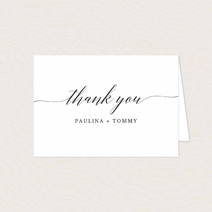 Simple Elegance Wedding Thank You Card Printable
