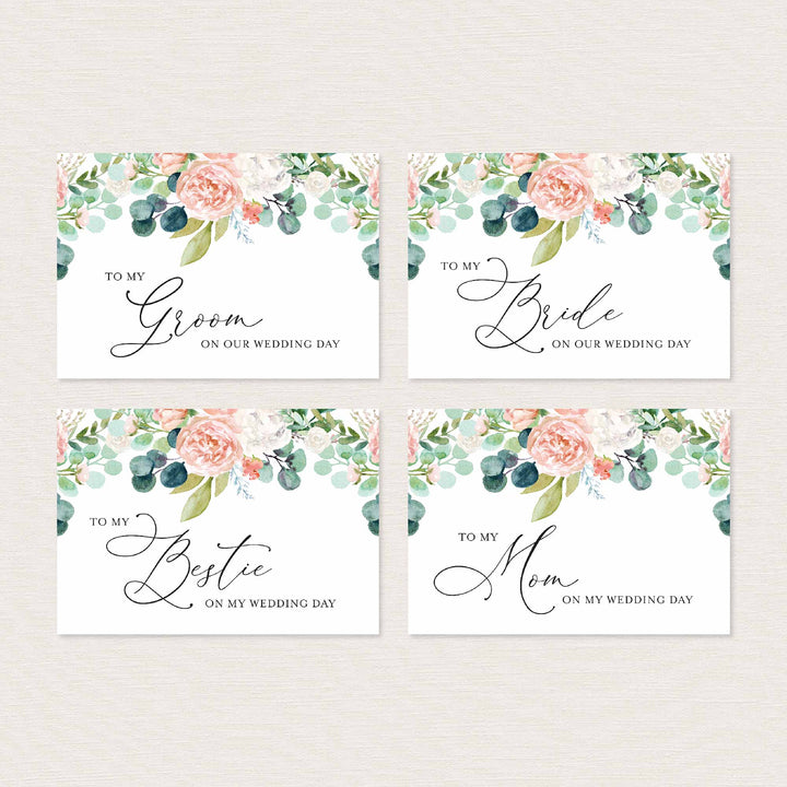 Blush Garden Wedding Day Card Printable