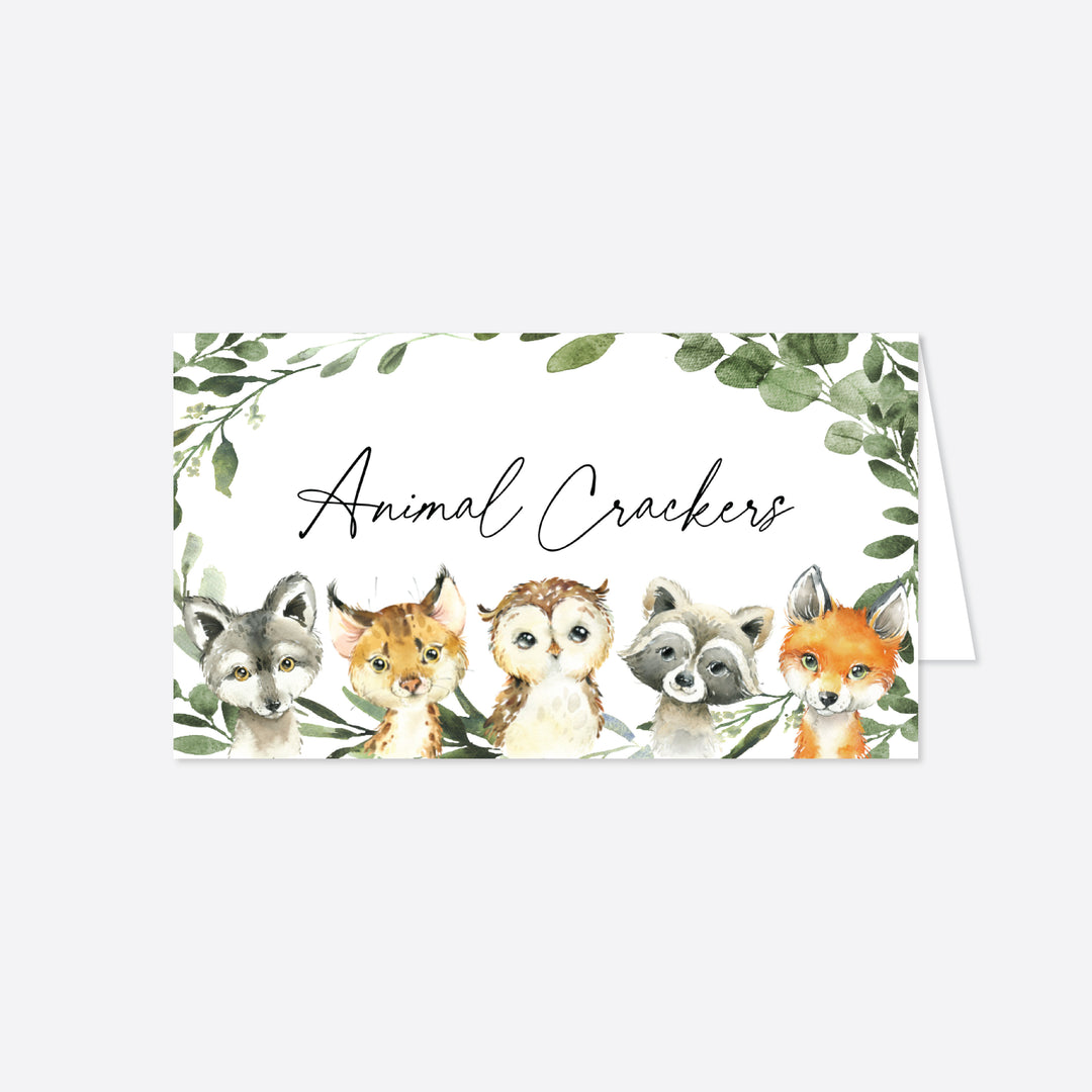 Little Woodland Baby Shower Food Labels Printable