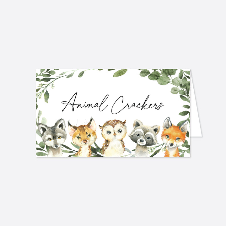 Little Woodland Baby Shower Food Labels Printable