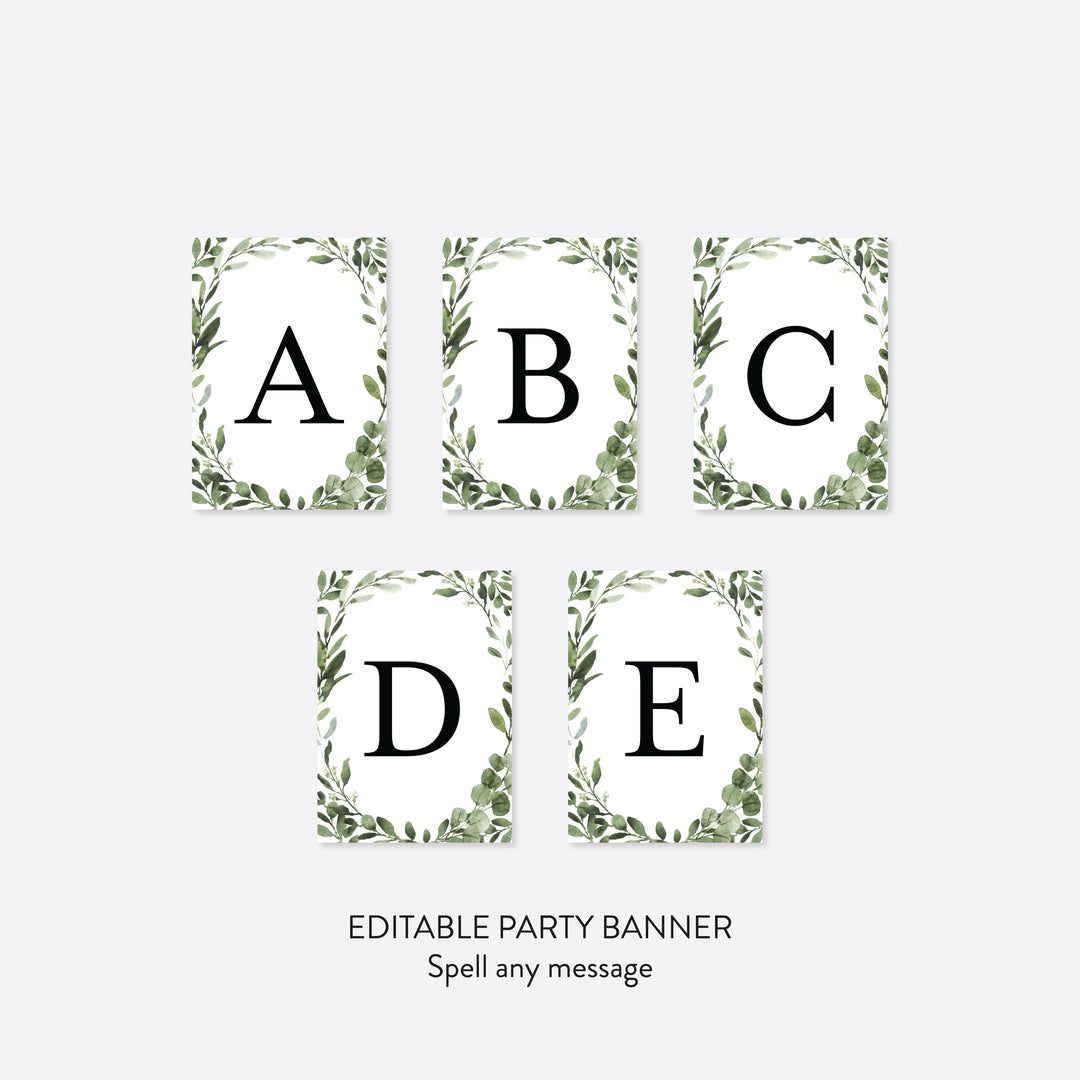Little Woodland Baby Shower Party Banner Printable