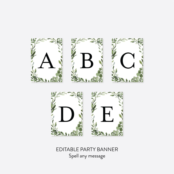 Little Woodland Baby Shower Party Banner Printable